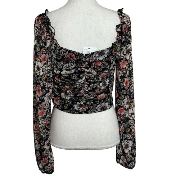 FOREVER 21 - NWT - FLORAL SWEETHEART CROP TOP - SIZE XL - VERY FEMININE B3 - Picture 3 of 14